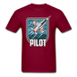 Pilot - Jet Fighter - Unisex Classic T-Shirt - burgundy