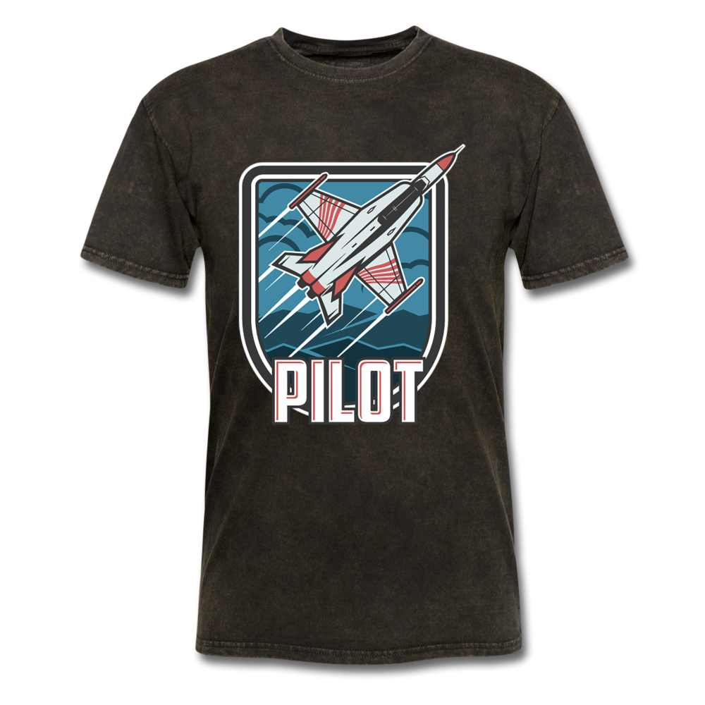 Pilot - Jet Fighter - Unisex Classic T-Shirt - mineral black