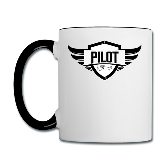 Pilot - Wings - Taildragger - Contrast Coffee Mug - white/black