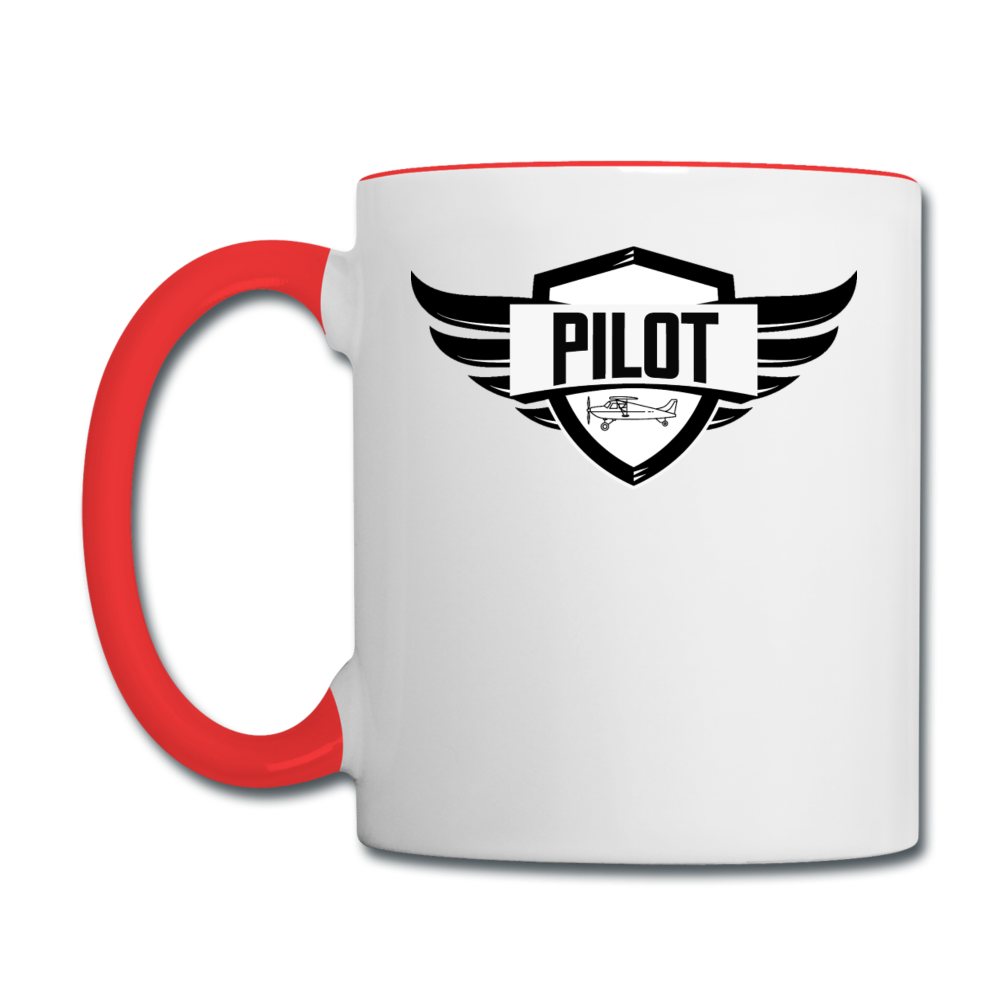 Pilot - Wings - Taildragger - Contrast Coffee Mug - white/red