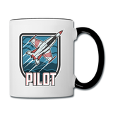 Pilot - Jet Fighter - Contrast Coffee Mug - white/black