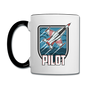 Pilot - Jet Fighter - Contrast Coffee Mug - white/black