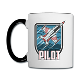 Pilot - Jet Fighter - Contrast Coffee Mug - white/black