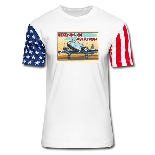 Legends Of Aviation - Stars & Stripes T-Shirt - white