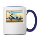 Fly Wisconsin - Contrast Coffee Mug - white/cobalt blue