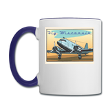Fly Wisconsin - Contrast Coffee Mug - white/cobalt blue