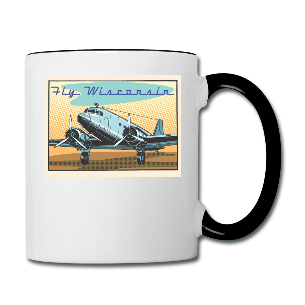 Fly Wisconsin - Contrast Coffee Mug - white/black