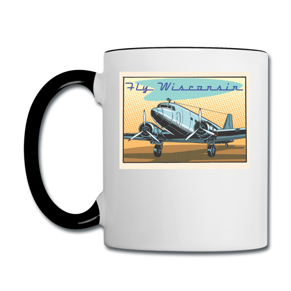 Fly Wisconsin - Contrast Coffee Mug - white/black