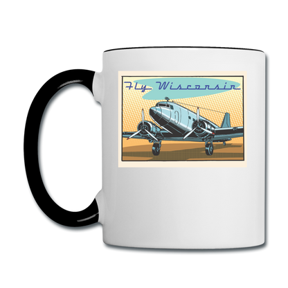 Fly Wisconsin - Contrast Coffee Mug - white/black