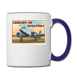 Legends Of Aviation - Contrast Coffee Mug - white/cobalt blue