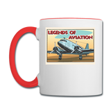 Legends Of Aviation - Contrast Coffee Mug - white/red