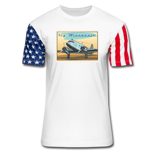 Fly Wisconsin - Stars & Stripes T-Shirt - white