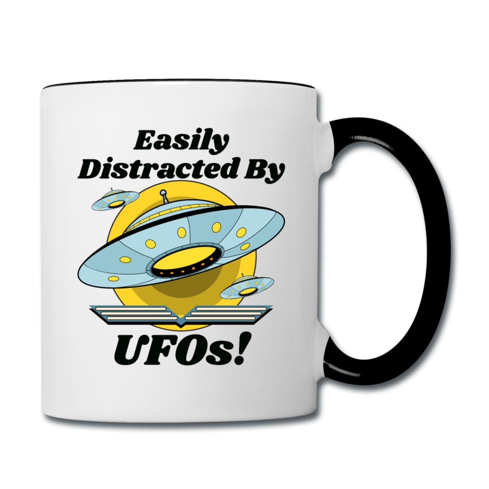 Easily Distracted - UFOs - Contrast Coffee Mug - white/black