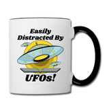 Easily Distracted - UFOs - Contrast Coffee Mug - white/black