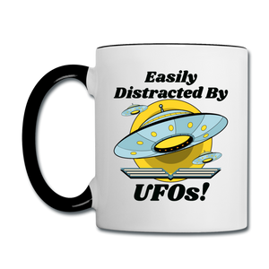 Easily Distracted - UFOs - Contrast Coffee Mug - white/black