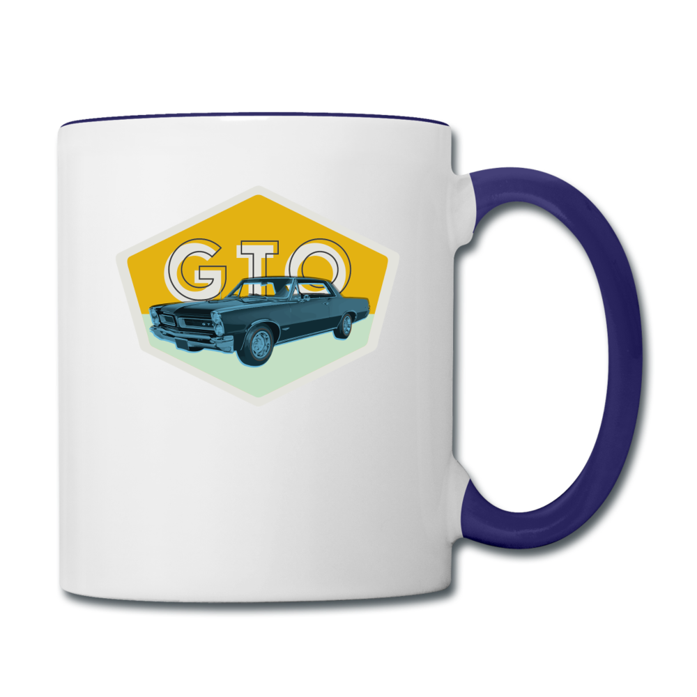 Vintage Cars - GTO - Contrast Coffee Mug - white/cobalt blue