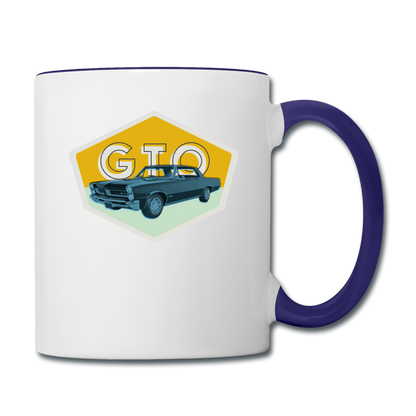 Vintage Cars - GTO - Contrast Coffee Mug - white/cobalt blue