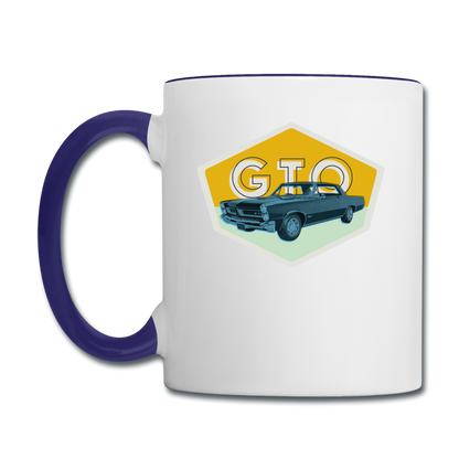 Vintage Cars - GTO - Contrast Coffee Mug - white/cobalt blue