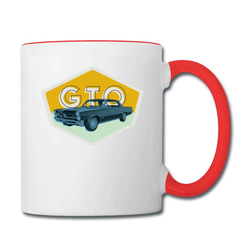 Vintage Cars - GTO - Contrast Coffee Mug - white/red