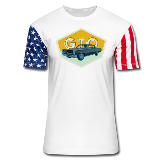 Vintage Cars - GTO - Stars & Stripes T-Shirt - white