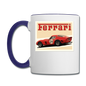 Vintage Cars - Ferrari - Contrast Coffee Mug - white/cobalt blue