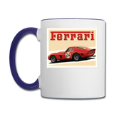 Vintage Cars - Ferrari - Contrast Coffee Mug - white/cobalt blue