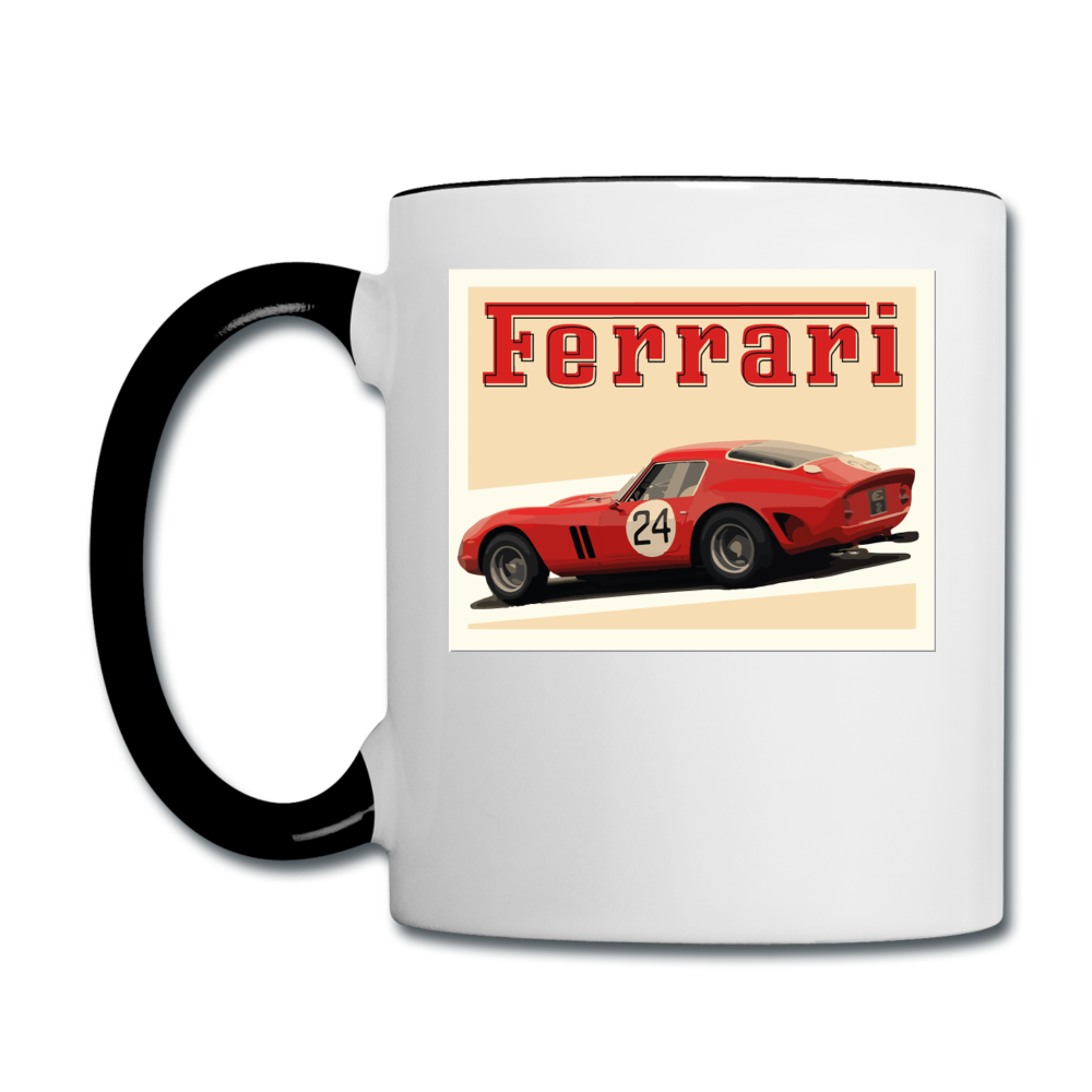 Vintage Cars - Ferrari - Contrast Coffee Mug - white/black