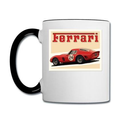 Vintage Cars - Ferrari - Contrast Coffee Mug - white/black