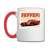 Vintage Cars - Ferrari - Contrast Coffee Mug - white/red