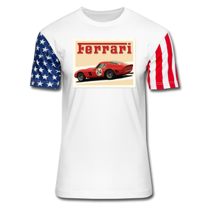 Vintage Cars - Ferrari - Stars & Stripes T-Shirt - white