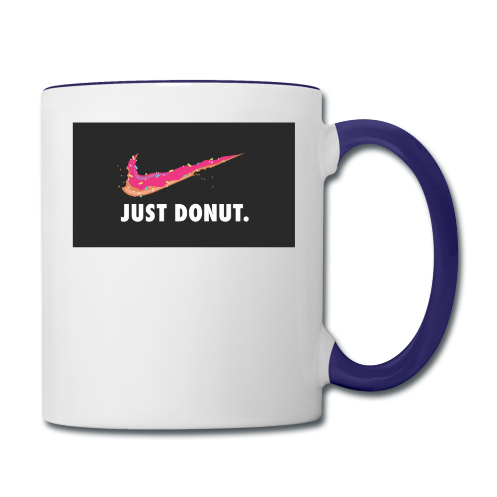 Just Donut - Contrast Coffee Mug - white/cobalt blue