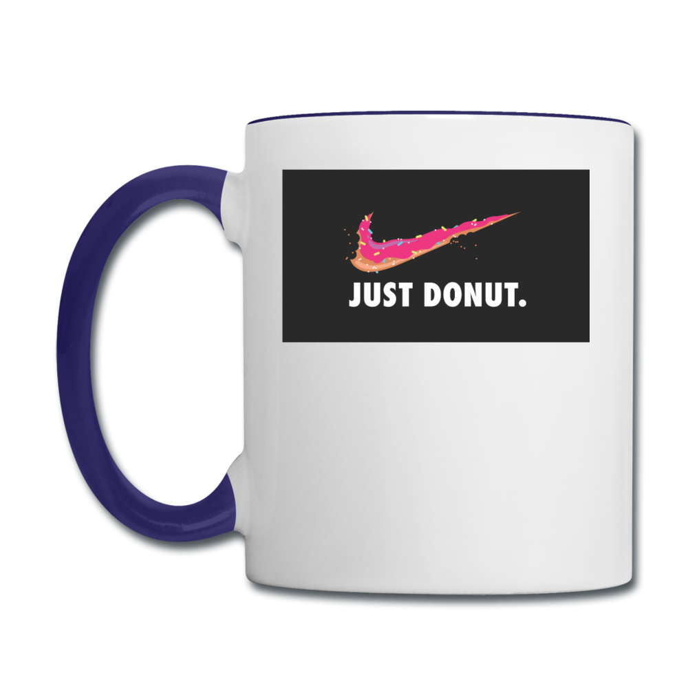 Just Donut - Contrast Coffee Mug - white/cobalt blue