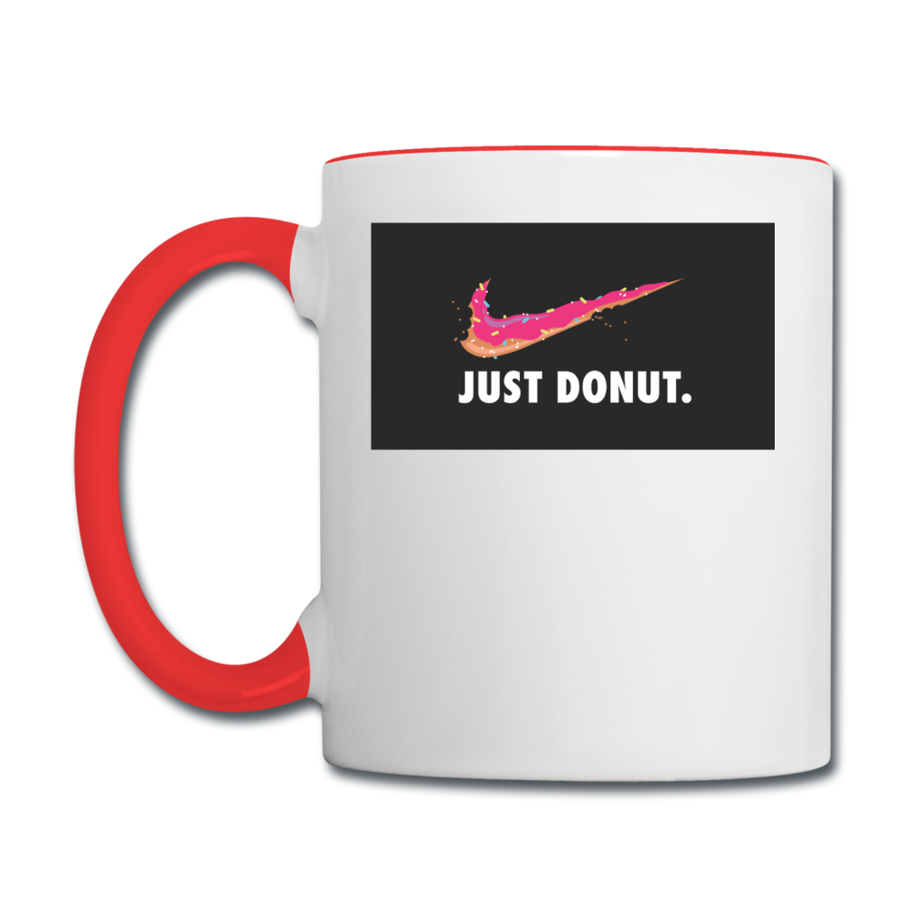 Just Donut - Contrast Coffee Mug - white/red