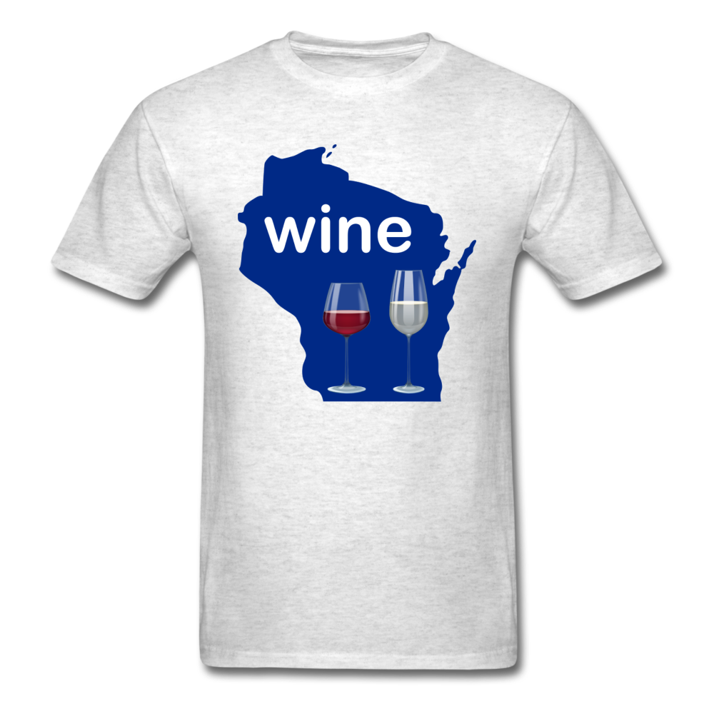 Wine - Wisconsin Glasses - Unisex Classic T-Shirt - light heather gray