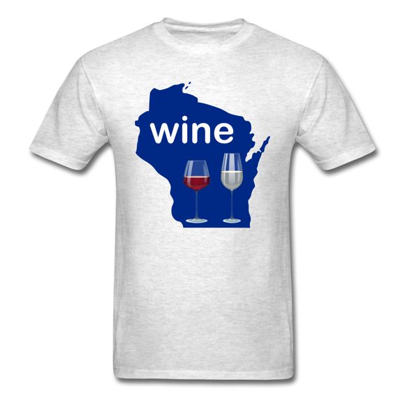 Wine - Wisconsin Glasses - Unisex Classic T-Shirt - light heather gray
