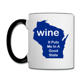 Wine - Wisconsin Good State - Contrast Coffee Mug - white/black