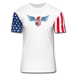 Captain - Eagle Wings - Unisex Stars & Stripes T-Shirt - white