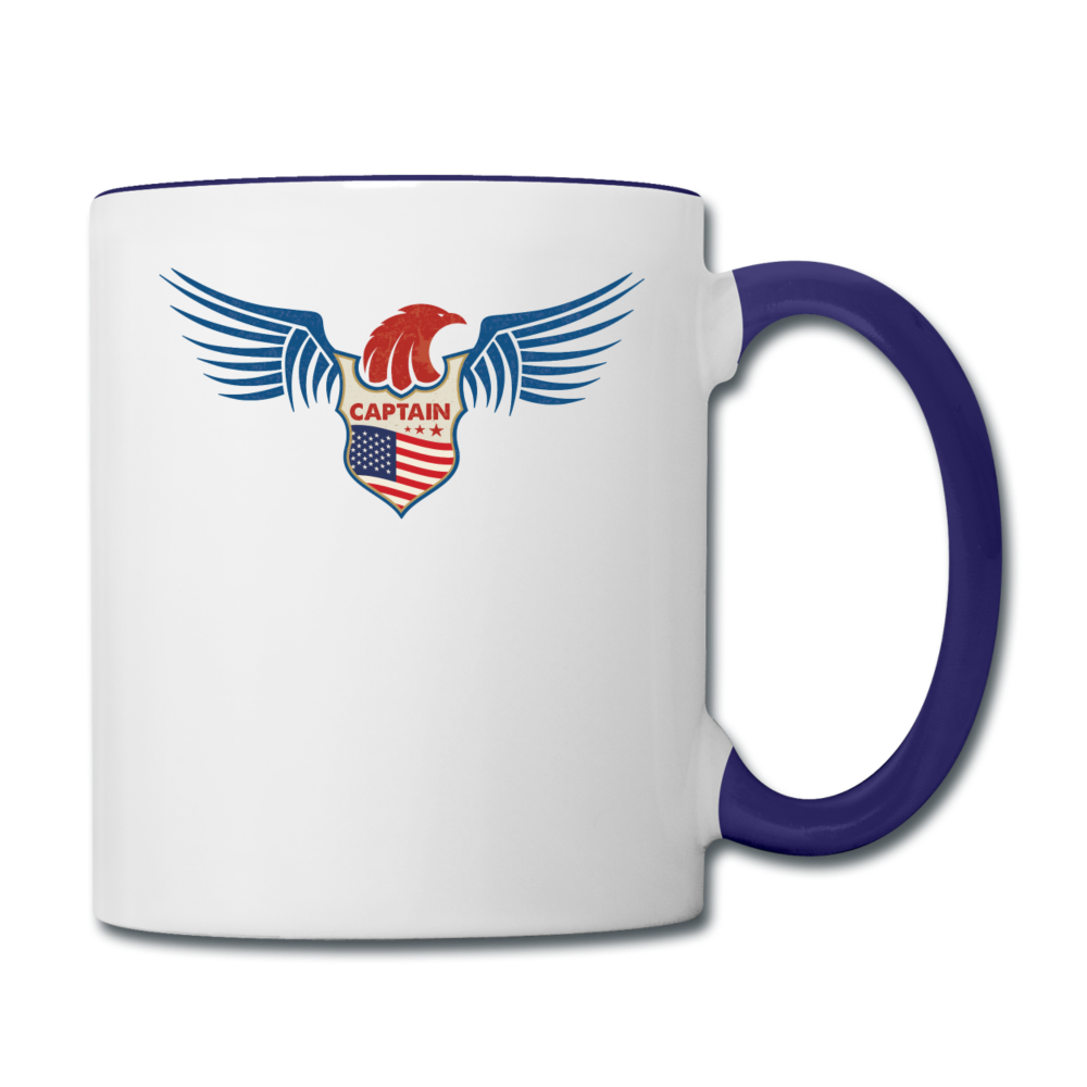 Captain - Eagle Wings - Contrast Coffee Mug - white/cobalt blue