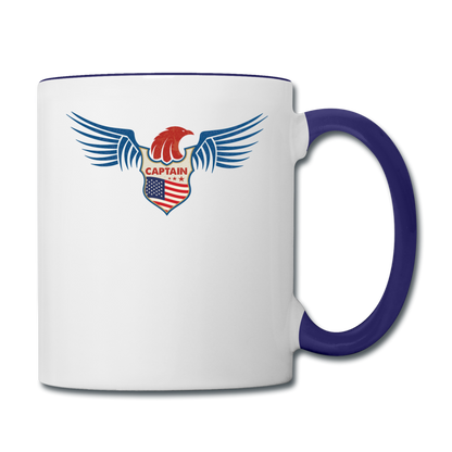 Captain - Eagle Wings - Contrast Coffee Mug - white/cobalt blue