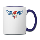 Captain - Eagle Wings - Contrast Coffee Mug - white/cobalt blue