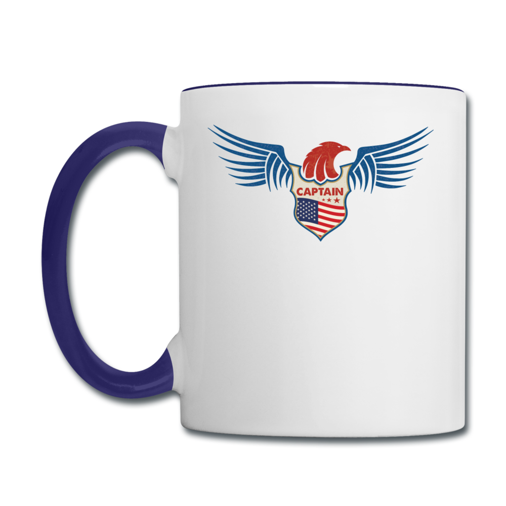 Captain - Eagle Wings - Contrast Coffee Mug - white/cobalt blue