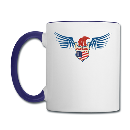 Captain - Eagle Wings - Contrast Coffee Mug - white/cobalt blue