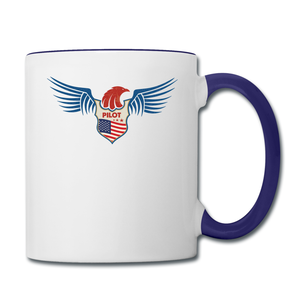 Pilot - Eagle Wings - Contrast Coffee Mug - white/cobalt blue