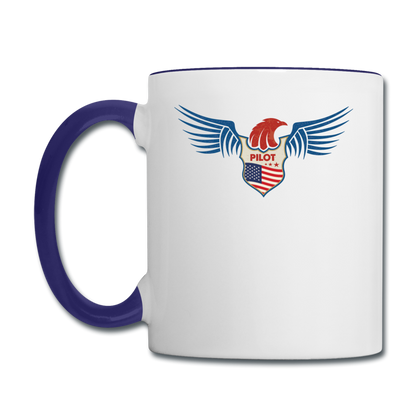 Pilot - Eagle Wings - Contrast Coffee Mug - white/cobalt blue