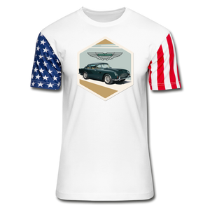Vintage Cars - Aston Martin - Stars & Stripes T-Shirt - white