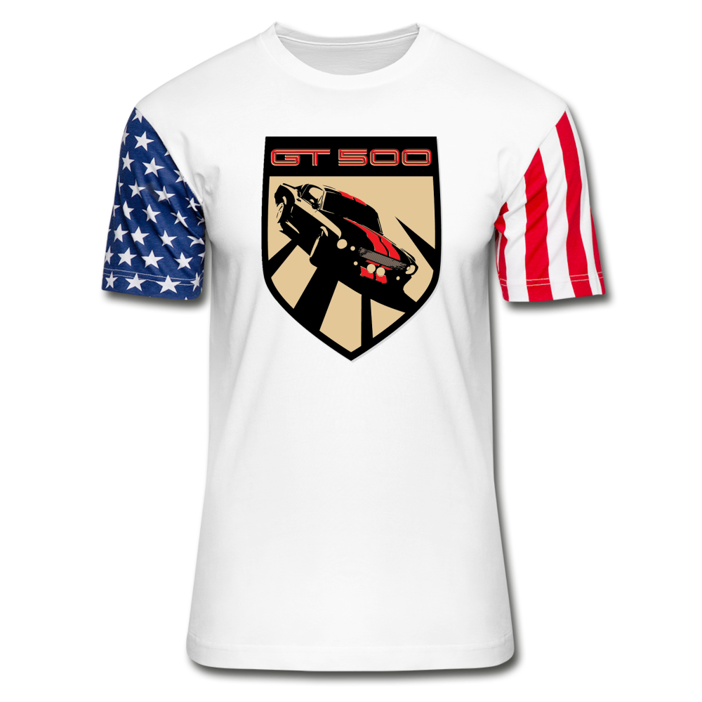 Vintage Cars - GT 500 - Stars & Stripes T-Shirt - white