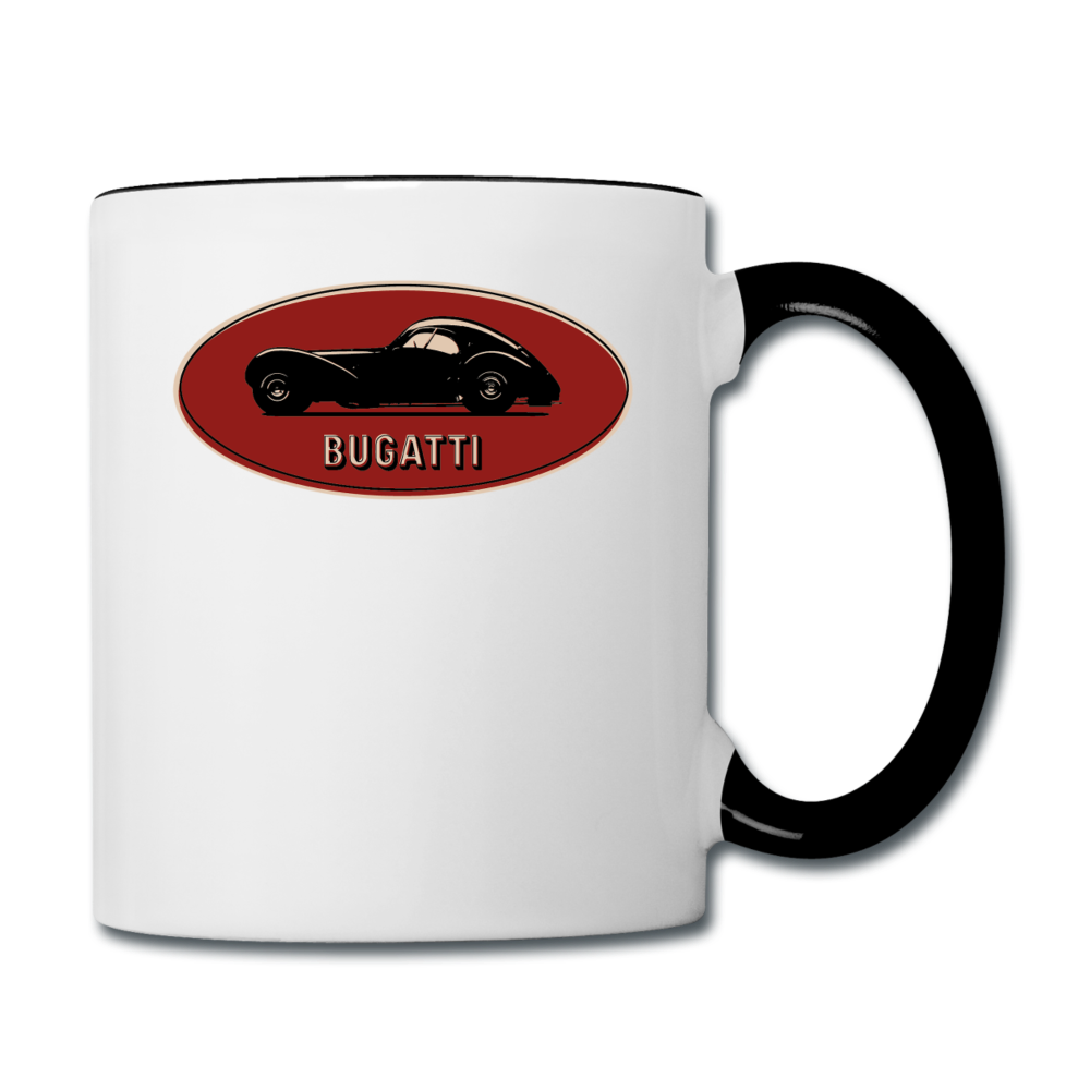 Vintage Cars - Bugatti - Contrast Coffee Mug - white/black