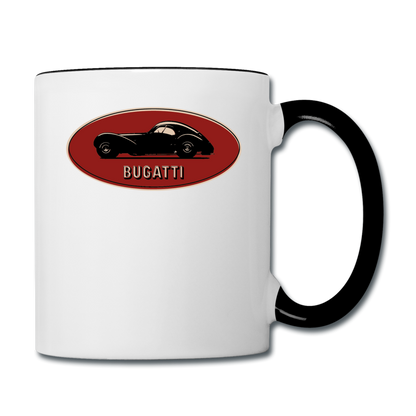 Vintage Cars - Bugatti - Contrast Coffee Mug - white/black