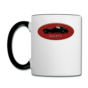 Vintage Cars - Bugatti - Contrast Coffee Mug - white/black