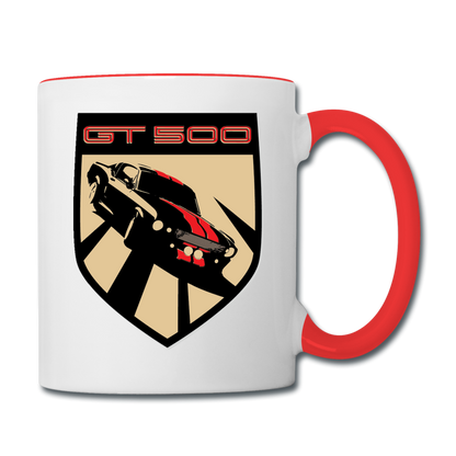 Vintage Cars - GT 500 - Contrast Coffee Mug - white/red